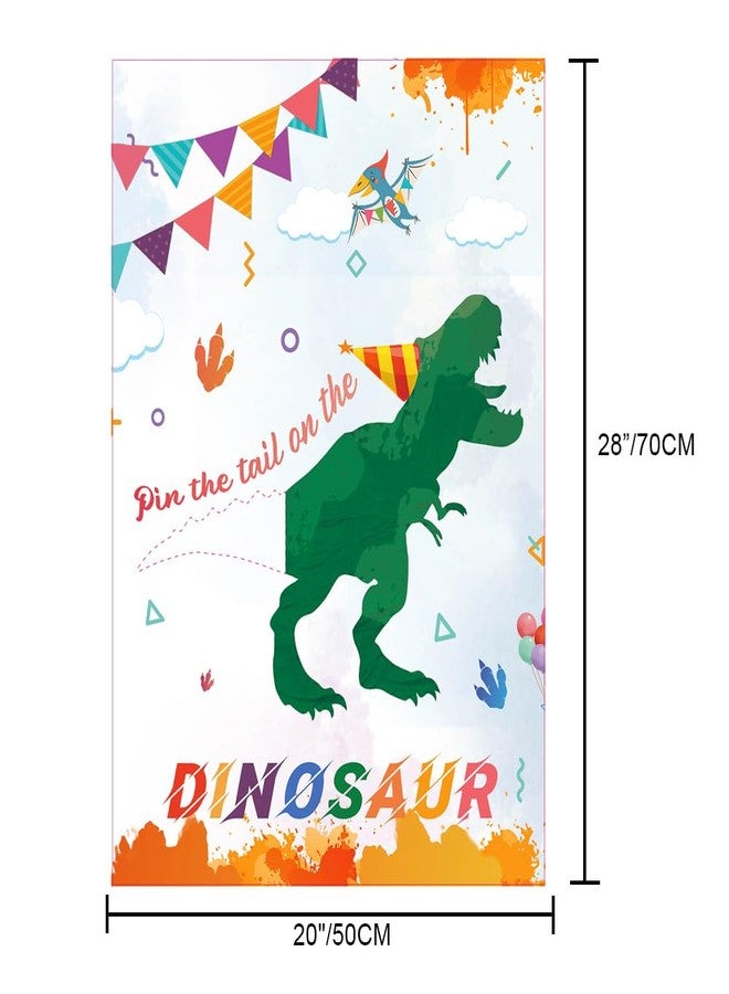 T-Antrix Pin The Tail on The Dinosaur Game -Dinosaur Party Games for Kids Boys with 21'' x 28'' Poster, Reusable Tails Party Supplies for Kids Girls Birthday Party Favor Sets - Image 3